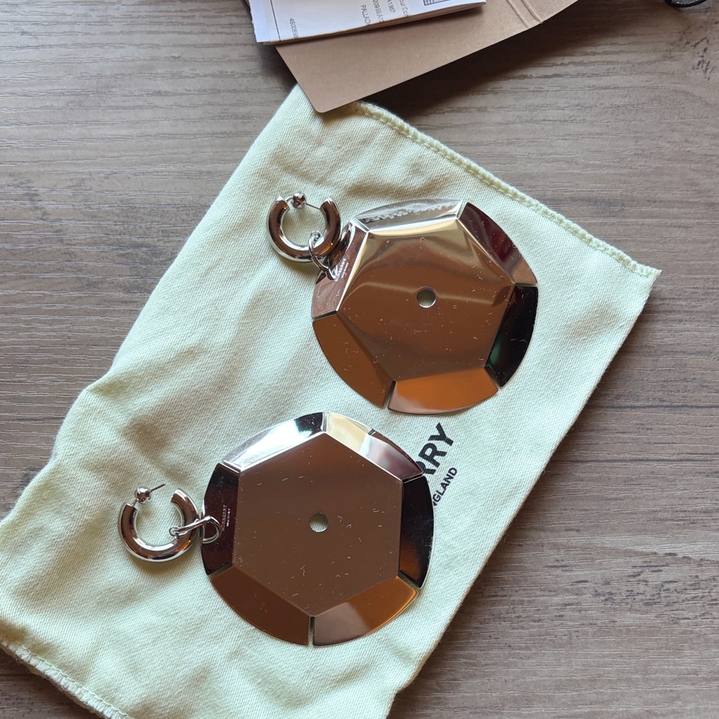 New Burberry Palladio Very Large Style Earrings